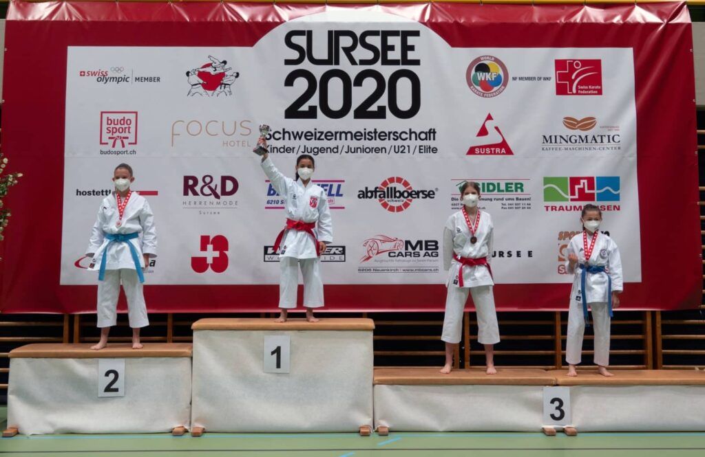 Siegerpodest Sursee 2020 SM Karate